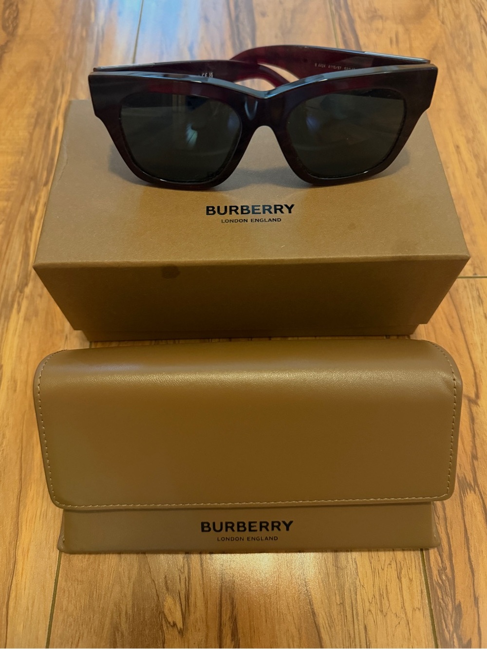 Burberry Dark Burgundy Frame Sunglasses